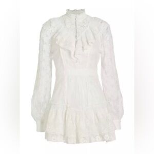 LoveShackFancy Trisha Lace Mini Dress